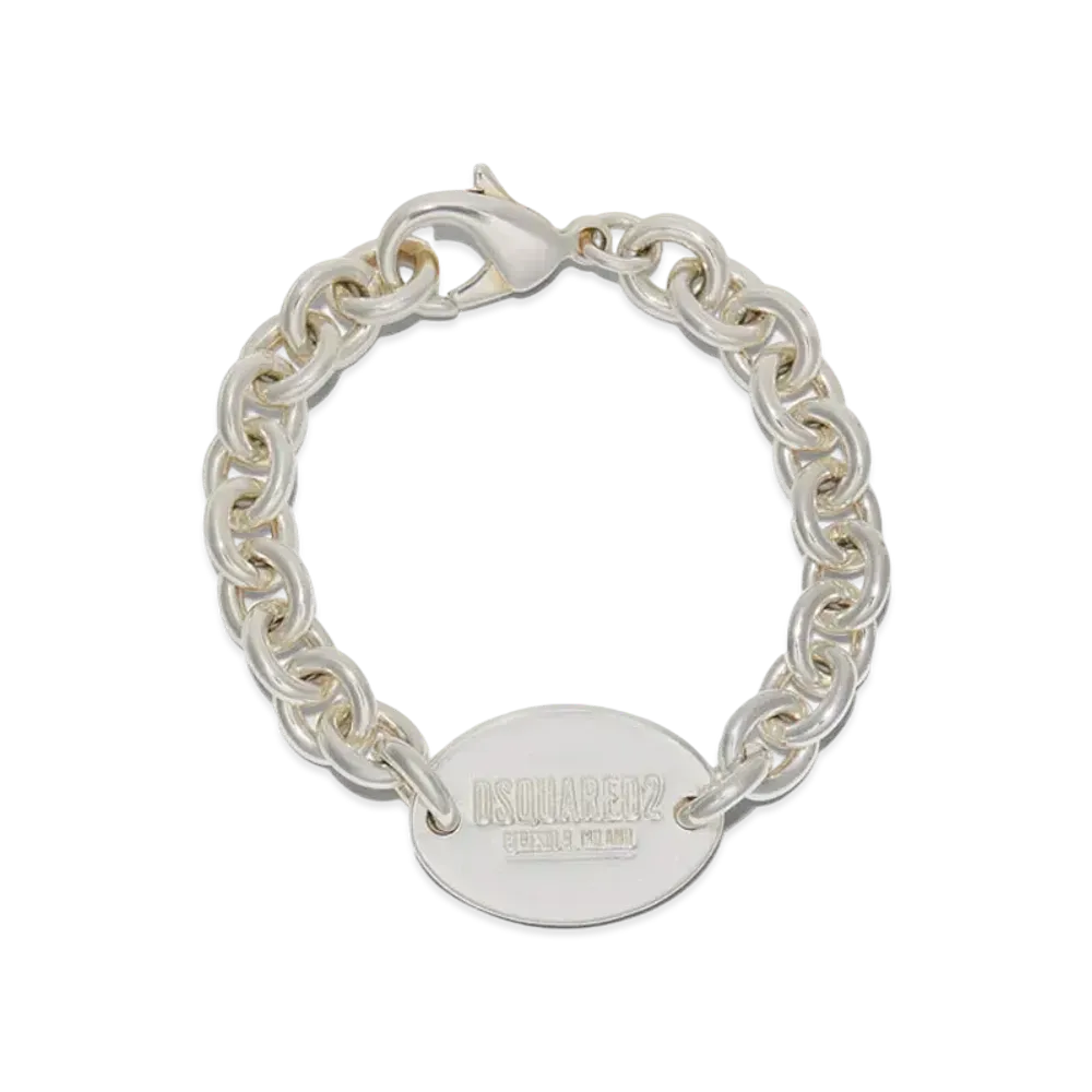 Dsquared2 D2 Tag Chain Bracelet "Silver 1"