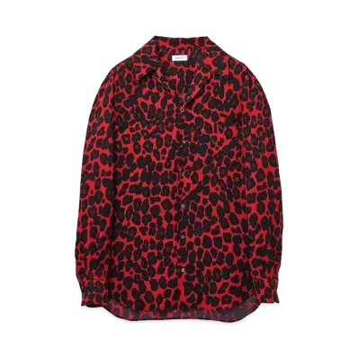 Alexander McQUEEN Leopard Shirt "Red"