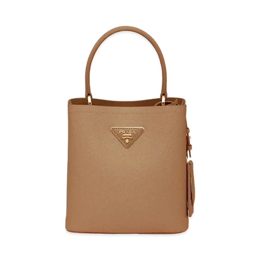 PRADA Pannier Saffiano Leather Small Bag "Camel"