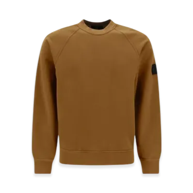 Stone Island Shadow Project 60619 Embroidery Cotton Fleece Crewneck Sweatshirt - 23SS "Tobacco"