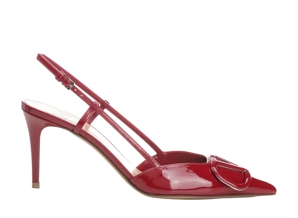 Valentino Garavani Women's Slingback V Logo Signature "Red"
