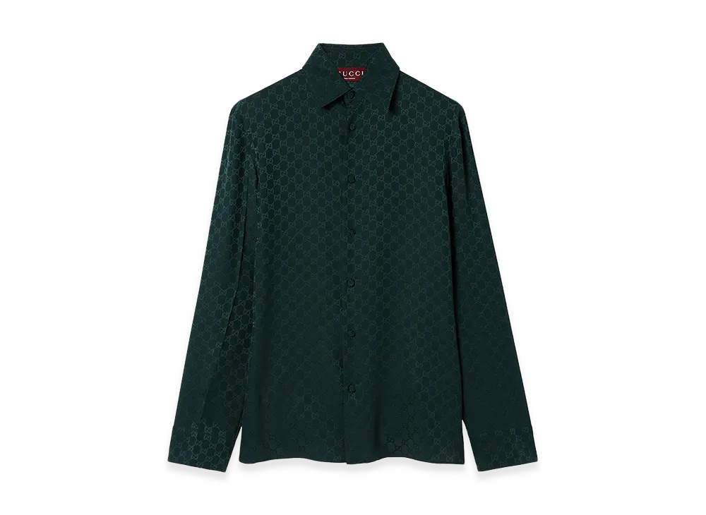 GUCCI GG Jacquard Shirt "Green"