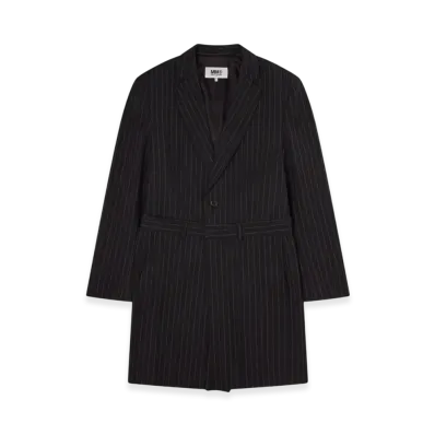 MM6 Maison Margiela Women's Pinstripe Long Line Blazer "Black"