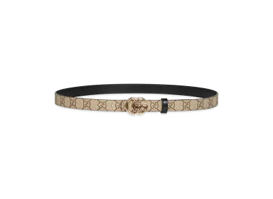 GUCCI Women's Printed Canvas Reversible Belt "Printed"