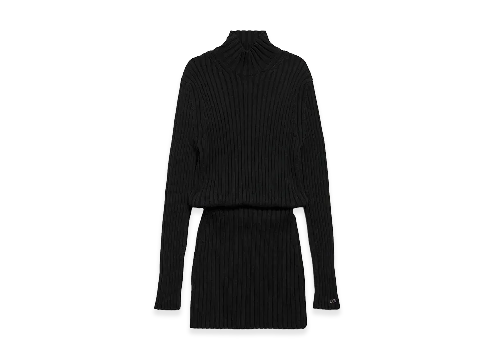 BALENCIAGA Women's Hourglass Mini Dress "Black"