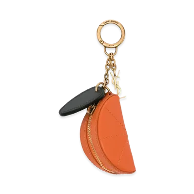 Saint Laurent Women's Keyring "Gold/Orange"
