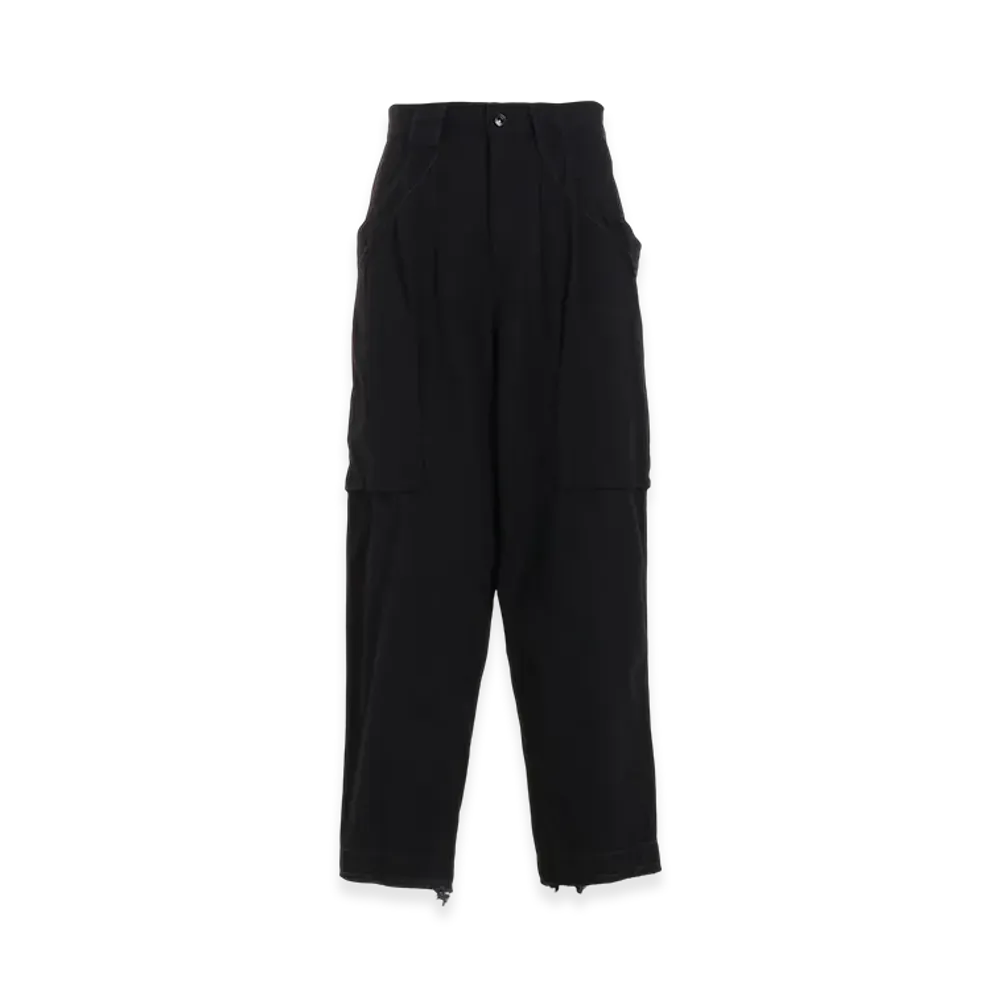 Yohji Yamamoto 6oz Twill Denim B Pocket Detail Pants "Black"