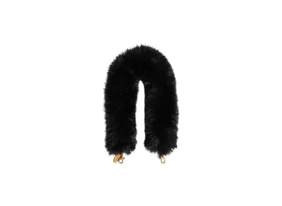 BALENCIAGA Animal-free Fur Strap "Black"