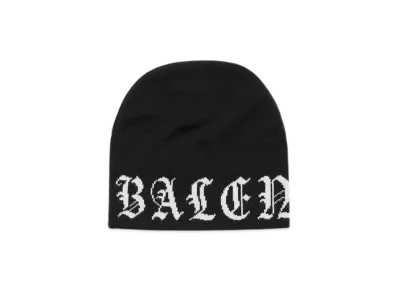 BALENCIAGA All-Around Blackletter Beanie "Black/White"