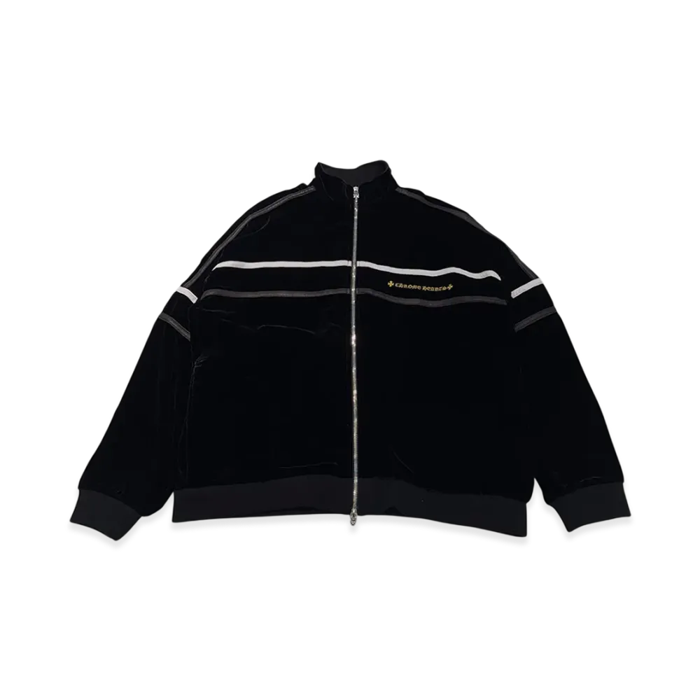 Chrome Hearts Y Not Velour Track Jacket "Black"