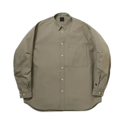 DAIWA PIER39 Tech Regular Stripe Shirt L/S "Wolf Gray"