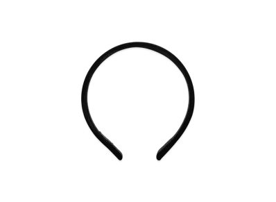 BALENCIAGA Holli Flat Headband "Black/Shiny Silver"