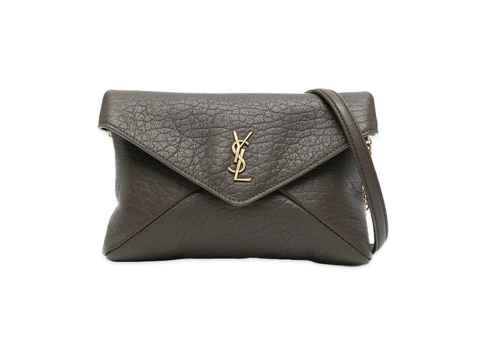 Saint Laurent Women's Cassandre Chain Clutch "Green"