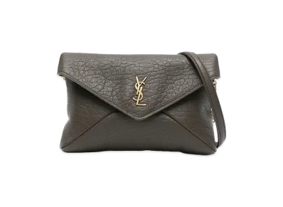 Saint Laurent Women's Cassandre Chain Clutch "Green"
