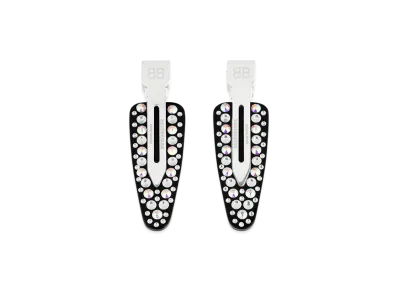 BALENCIAGA Salon BB Clip Set of 2 "Silver/Black"