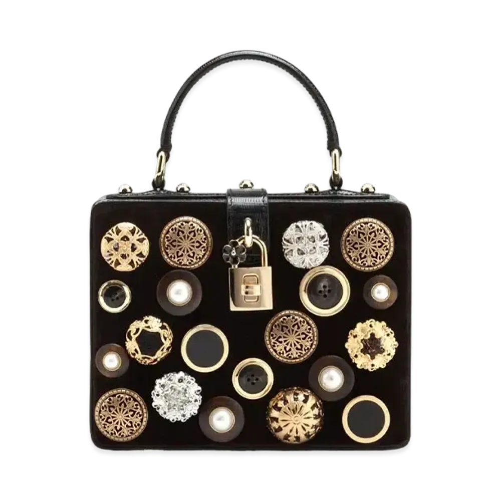 Dolce&Gabbana Dolce Box Bag Velvet Embroidery "Multicolor"