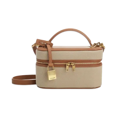 Saint Laurent Women's YSL Vanity Bag "Beige"