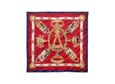 BALENCIAGA Ai Scarf "Burgundy/Gold"