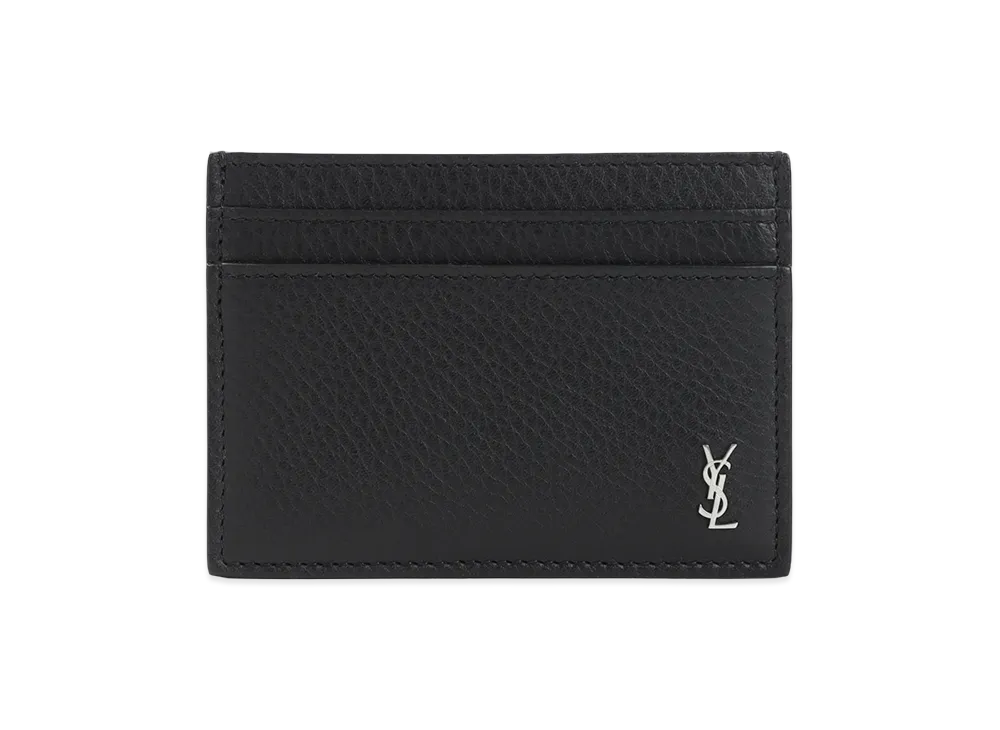 Saint Laurent Tiny Cassandre Card Holder "Black"