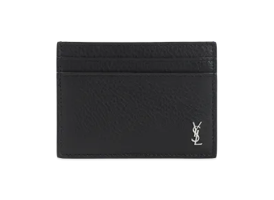 Saint Laurent Tiny Cassandre Card Holder "Black"