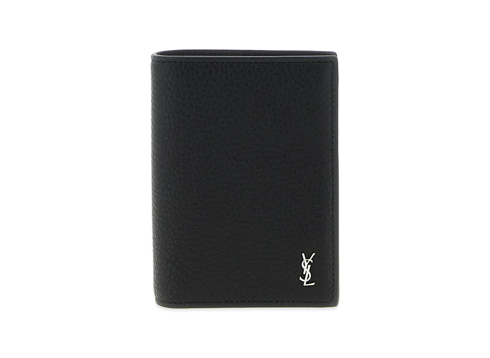 Saint Laurent Tiny Cassandre Card Holder "Black"