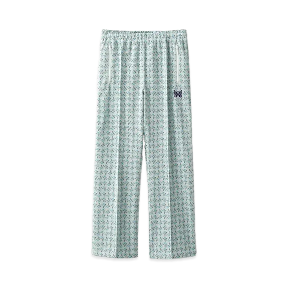NEEDLES STUDIOUS Excusive Track Pants Poly JQ Floret "White"