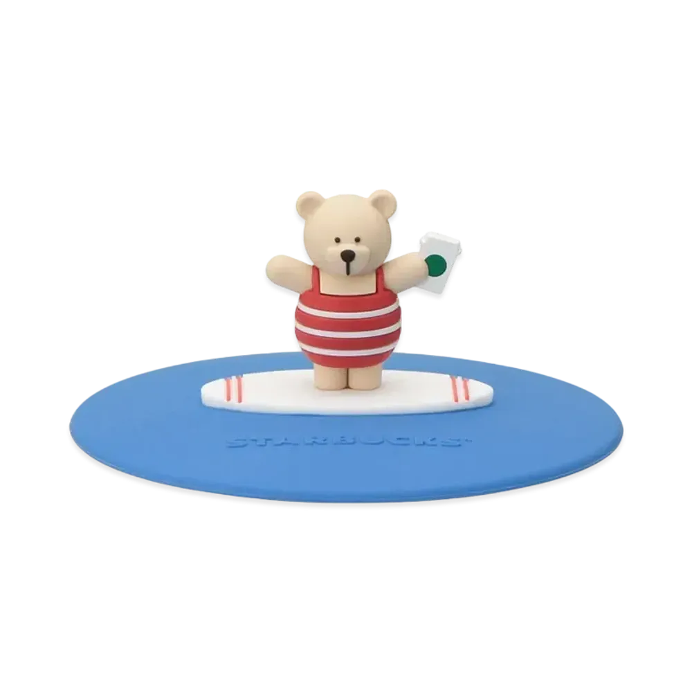 STARBUCKS Seaside Getaway Silicon Lid Bearista "Blue"