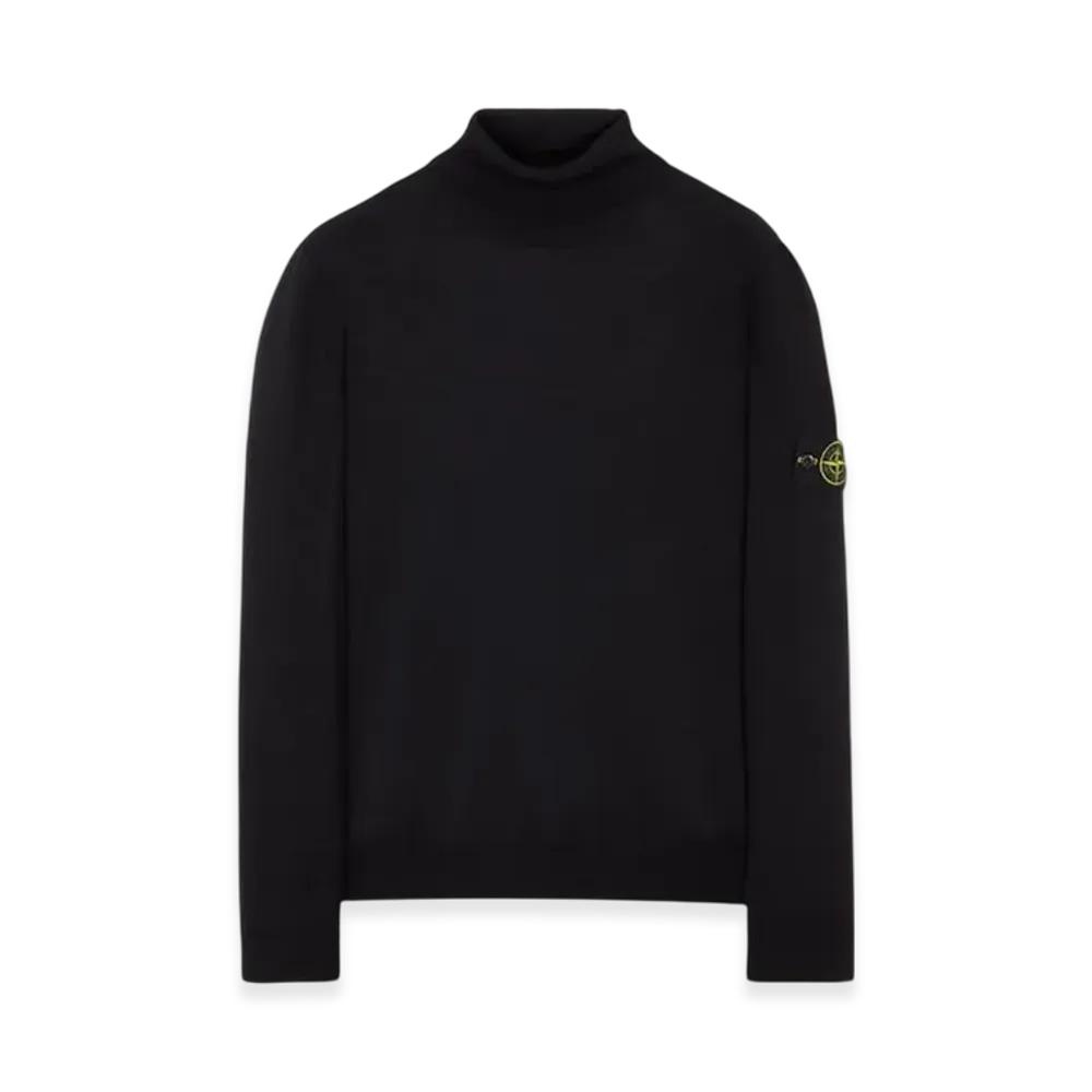 Stone Island 525C4 Pure Light Wool Turtleneck Knit - 23FW "Black"