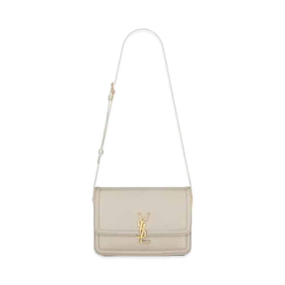Saint Laurent Solferino Medium Satchel In Box Saint Laurent Leather "Vintage White"