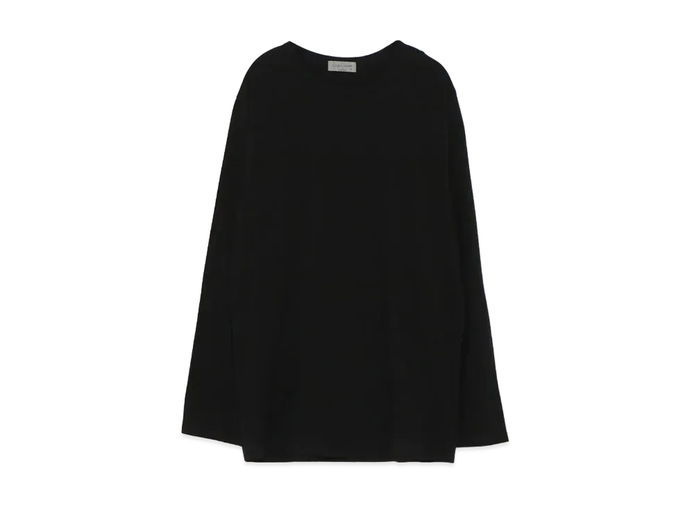 Yohji Yamamoto Pour Homme 30/-ULTIMA PLAIN STITCH NEW ROUND NECK LONG SLEEVES "Black"