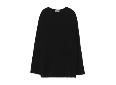 Yohji Yamamoto Pour Homme 30/-ULTIMA PLAIN STITCH NEW ROUND NECK LONG SLEEVES "Black"