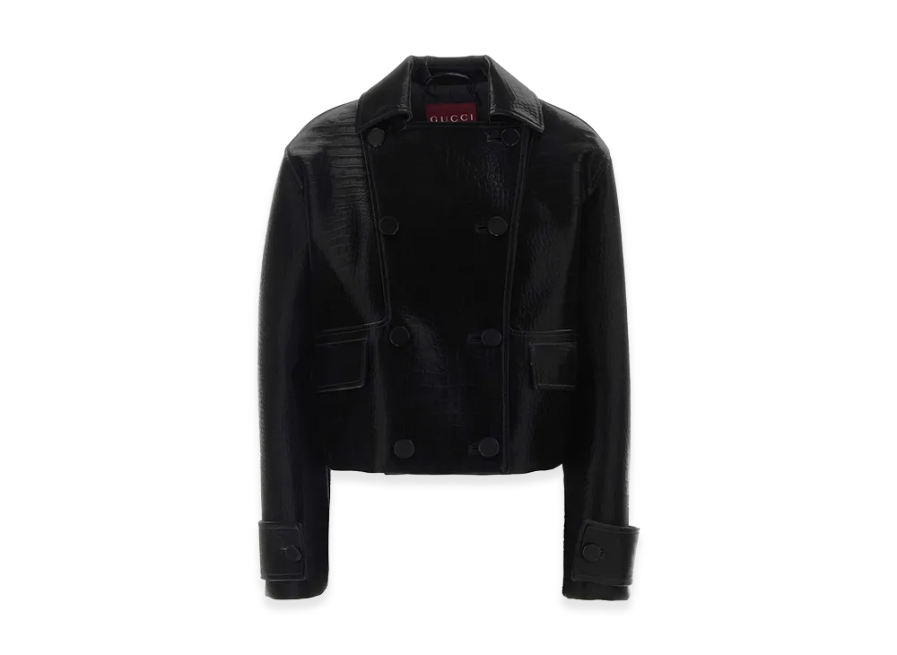 GUCCI Women's Leather Jacket "Black"