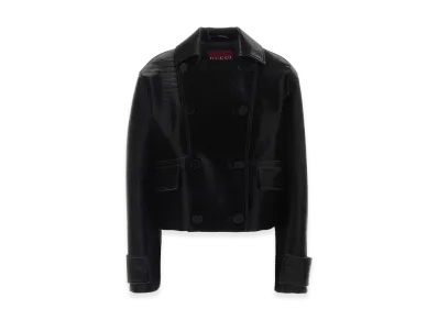GUCCI Women's Leather Jacket "Black"