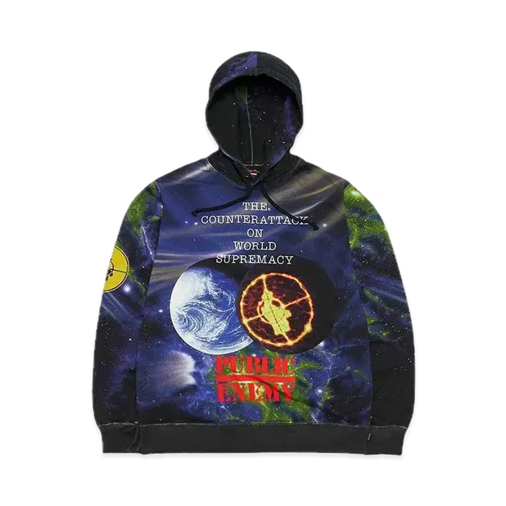 Supreme x UNDERCOVER Public Enemy Hooded Sweatshirt "Black"
