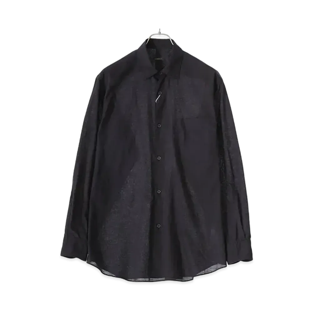 COMOLI KHADI Cotton Comoli Shirt "Black"
