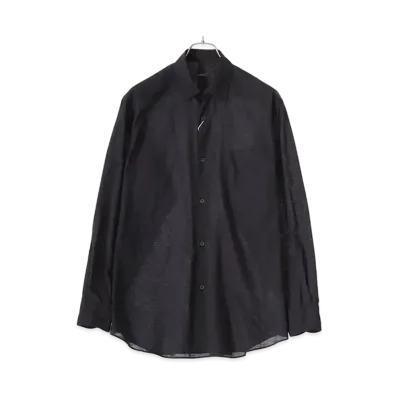 COMOLI KHADI Cotton Comoli Shirt "Black"