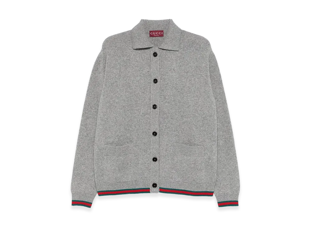 GUCCI Women's Polo Cardigan "Black"
