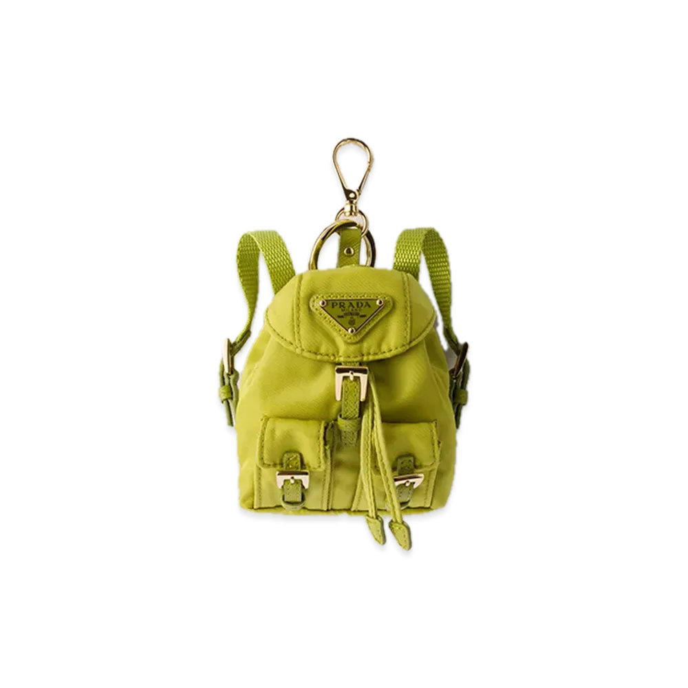 PRADA Mini Icon Re-Nylon Bag Charm "Light green"