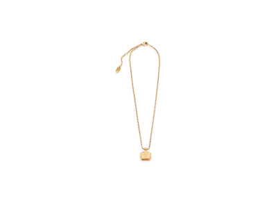 BALENCIAGA Nano Square Long Necklace "Gold"