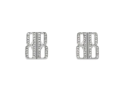 BALENCIAGA Nano Stud XS Earrings "Silver"
