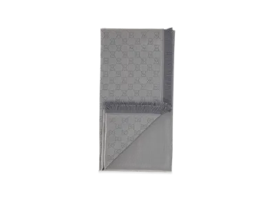 GUCCI Women's GG Wool Scarf "Grey"
