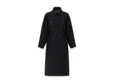 Saint Laurent Double-Breasted Coat "Black"