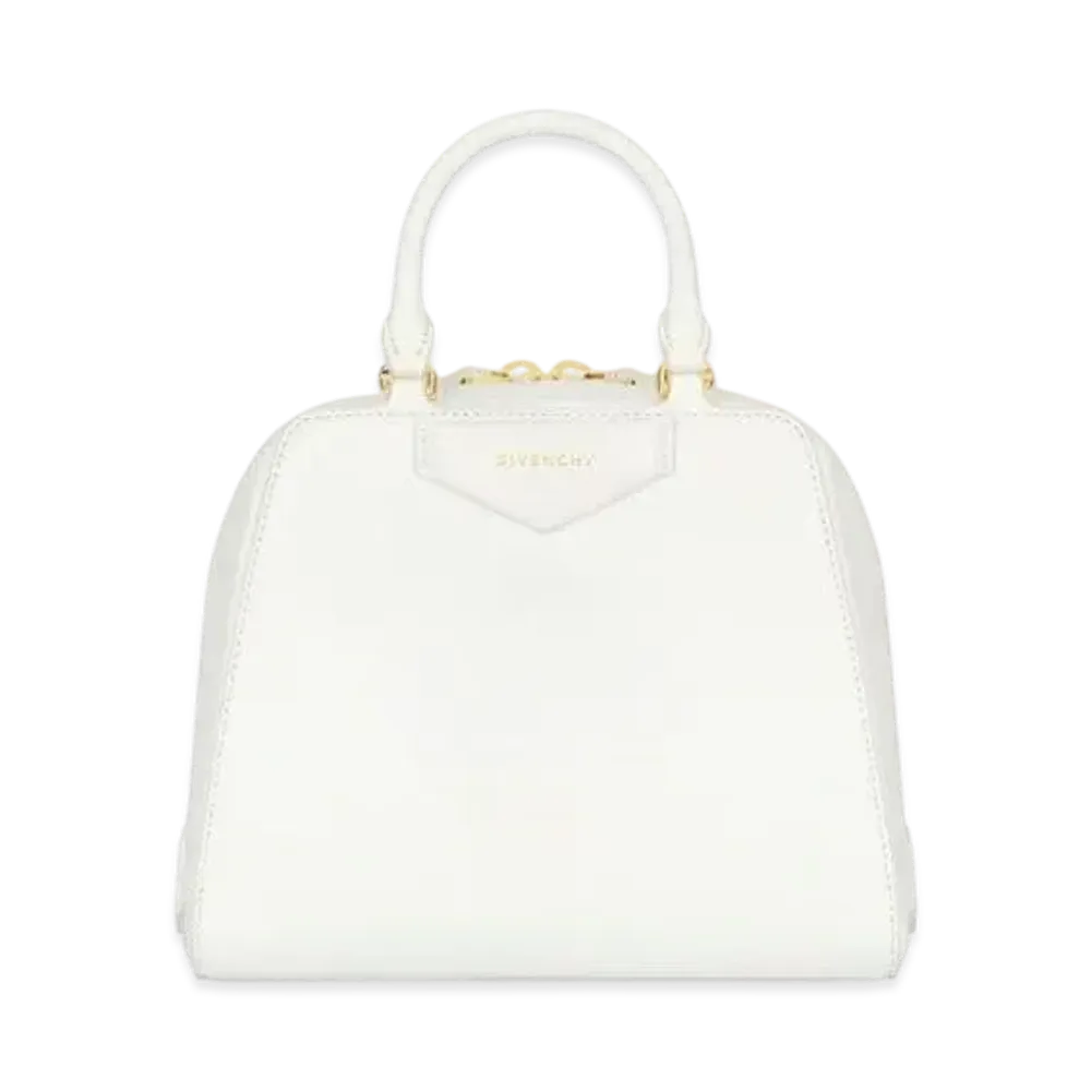 GIVENCHY Mini Antigona Cube Bag In Leather "Ivory"