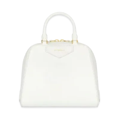 GIVENCHY Mini Antigona Cube Bag In Leather "Ivory"