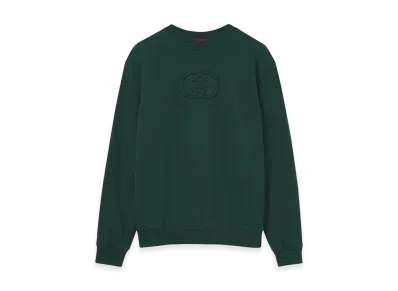 GUCCI 'Incrocio GG' Sweatshirt "Green"