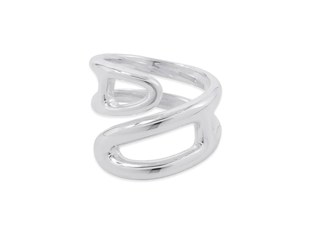 Hermes Chaine D'ancre Twist Ring PM "Silver"
