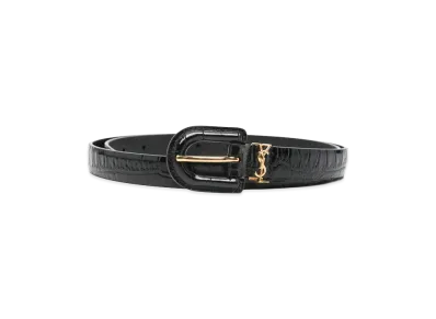 Saint Laurent Women's Leather Belt "Black"
