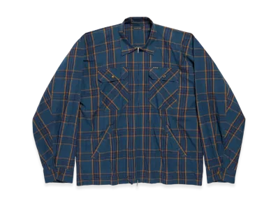 BALENCIAGA Zip-up Shirt "Blue/Orange"