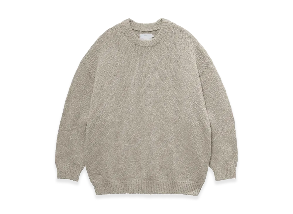 Graphpaper Cotton Wool Slub Oversized Crew Neck Knit "Ash"