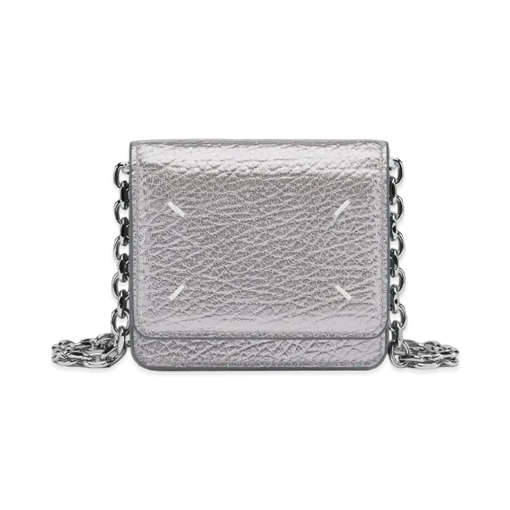 Maison Margiela Four Stitches Chain Wallet Small "Metallic Grey"